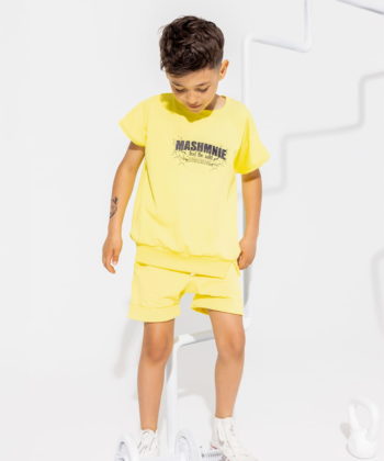 MashMnie - t-shirt żółty wolf